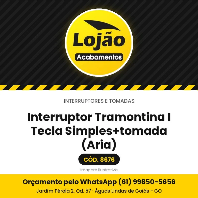 Interruptor Tramontina I Tecla Simples+tomada (Aria)