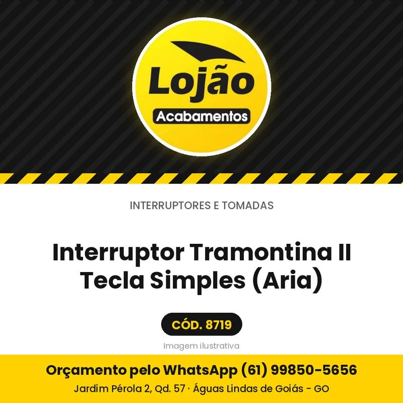 Interruptor Tramontina II Tecla Simples (Aria)