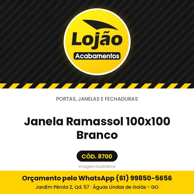 Janela Ramassol 100x100 Branco