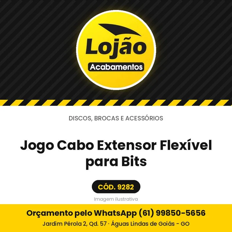 Jogo Cabo Extensor Flexível para Bits