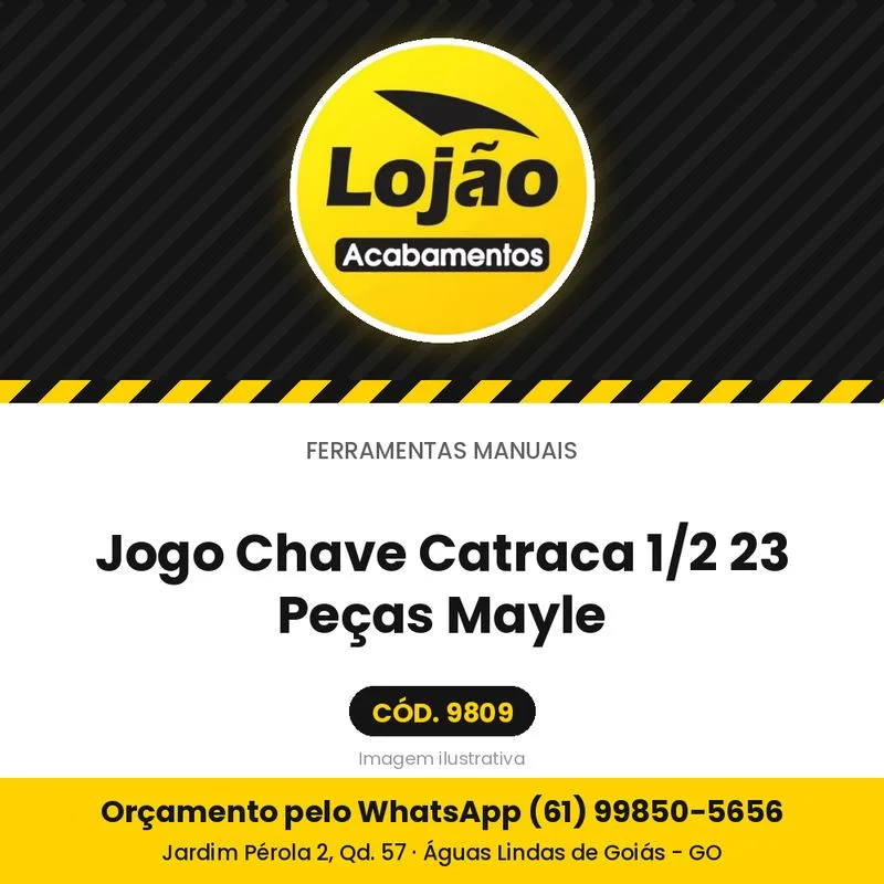 Jogo Chave Catraca 1/2 23 Peças Mayle