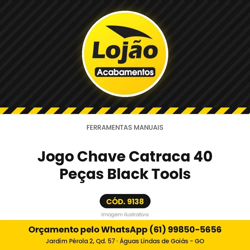 Jogo Chave Catraca 40 Peças Black Tools