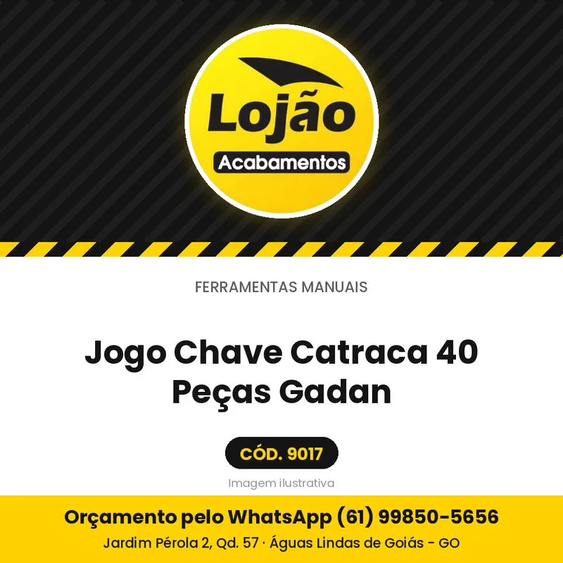 Jogo Chave Catraca 40 Peças Gadan