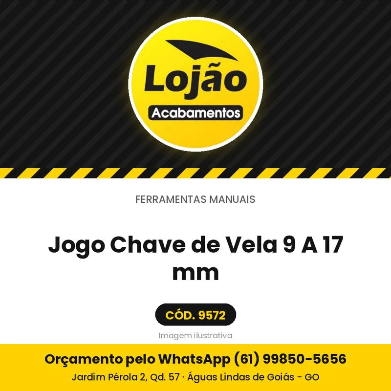 Jogo Chave de Vela 9 A 17 mm