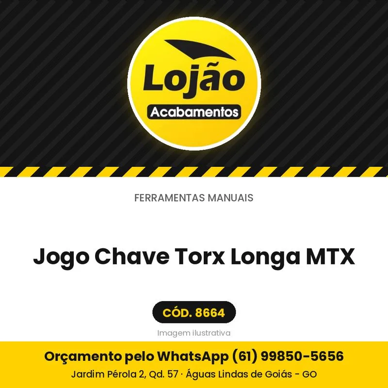 Jogo Chave Torx Longa MTX