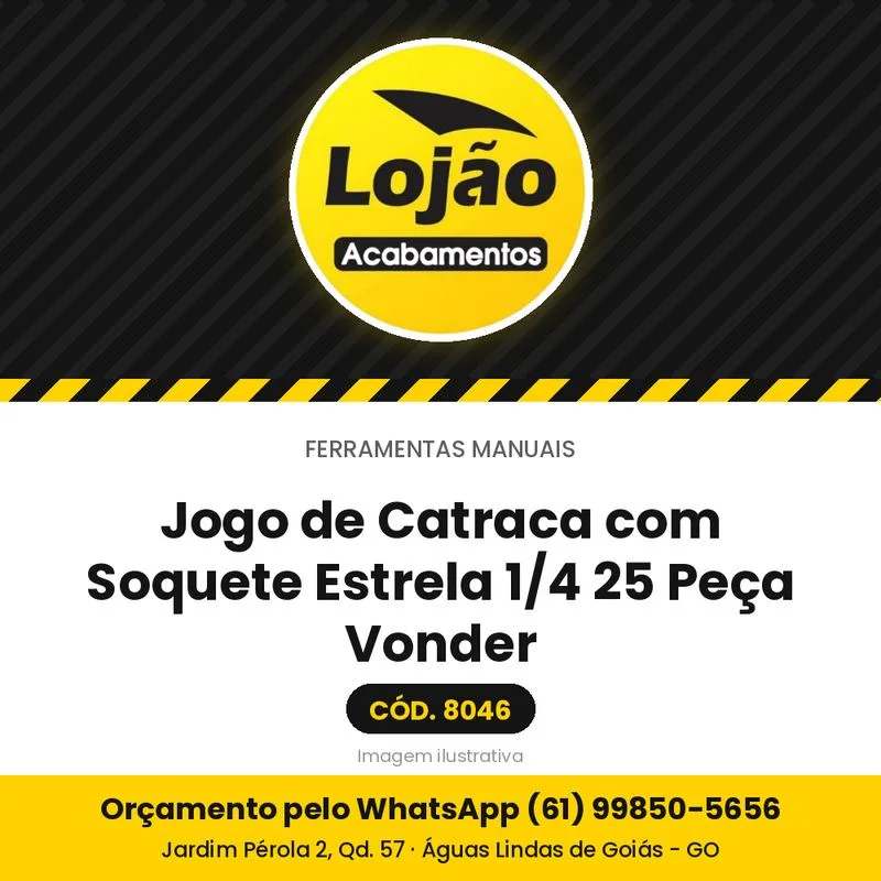 Jogo de Catraca com Soquete Estrela 1/4 25 Peça Vonder