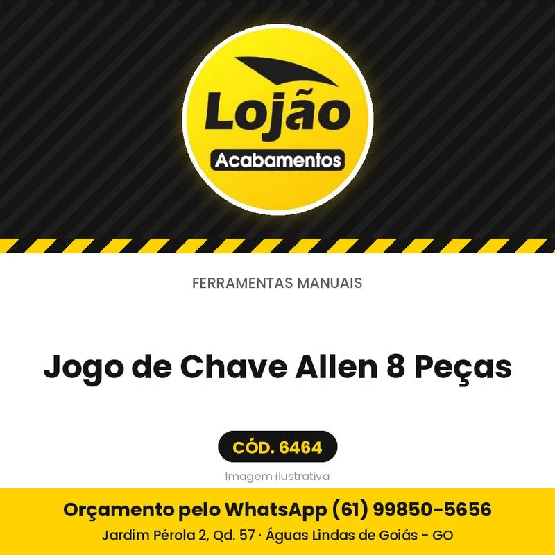 Jogo de Chave Allen 8 Peças