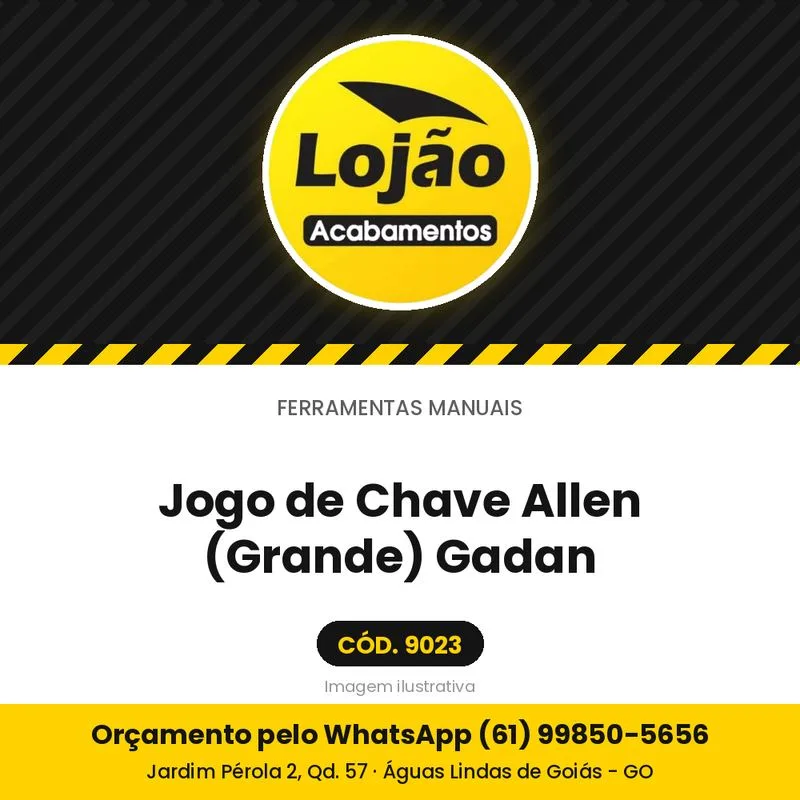Jogo de Chave Allen (Grande) Gadan