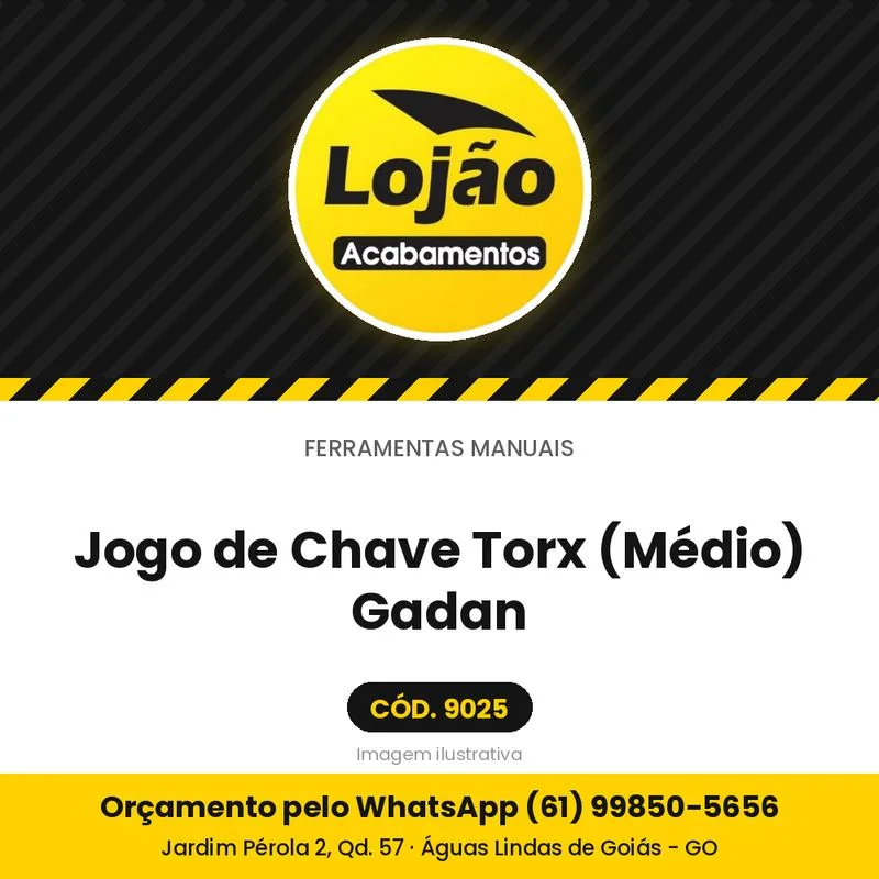 Jogo de Chave Torx (Médio) Gadan