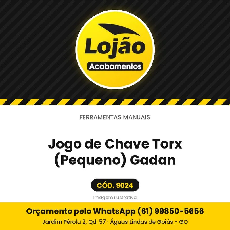 Jogo de Chave Torx (Pequeno) Gadan