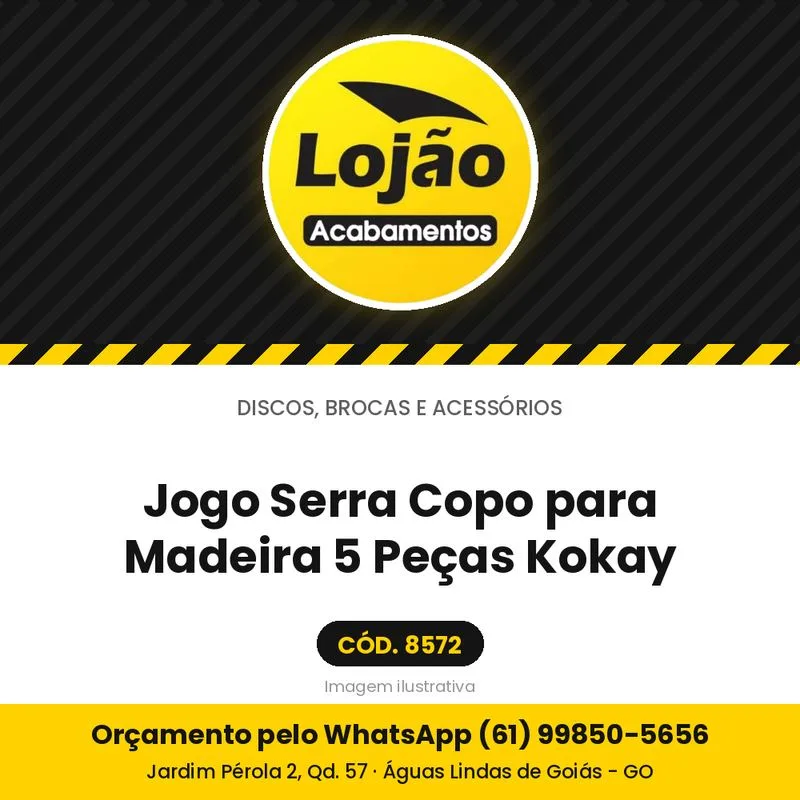 Jogo Serra Copo para Madeira 5 Peças Kokay