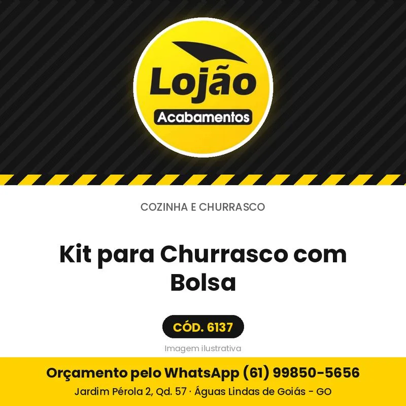 Kit para Churrasco com Bolsa
