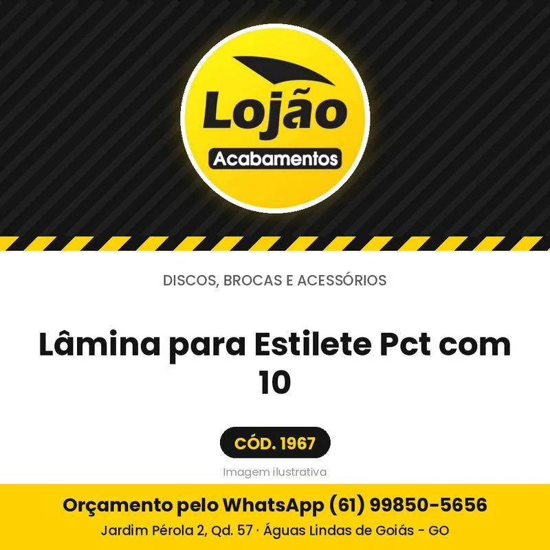 Lâmina para Estilete Pct com 10