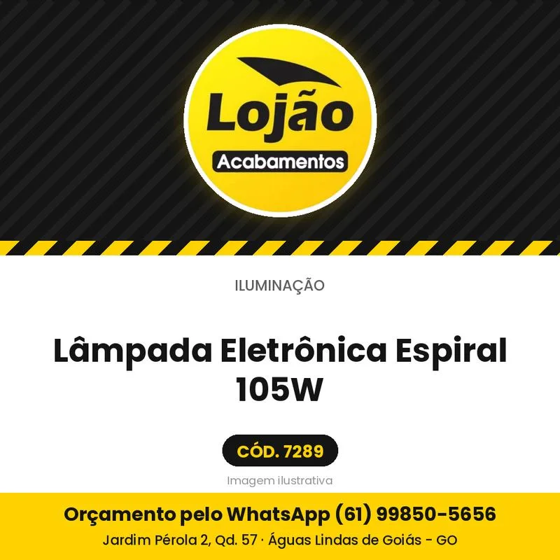 Lâmpada Eletrônica Espiral 105W