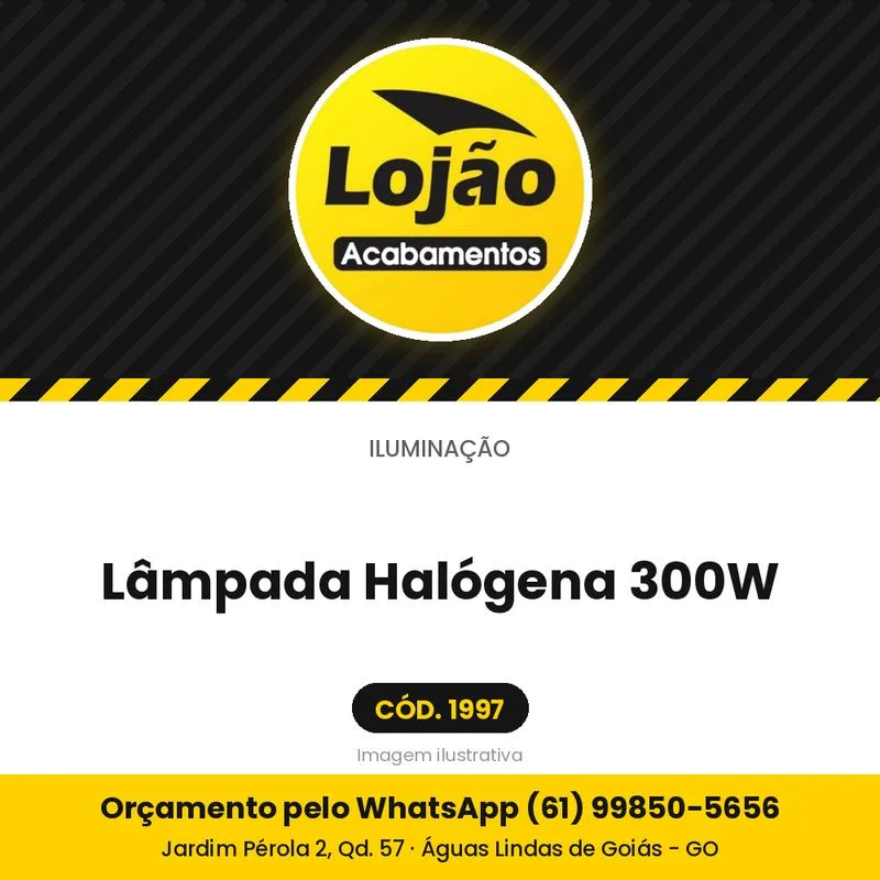 Lâmpada Halógena 300W