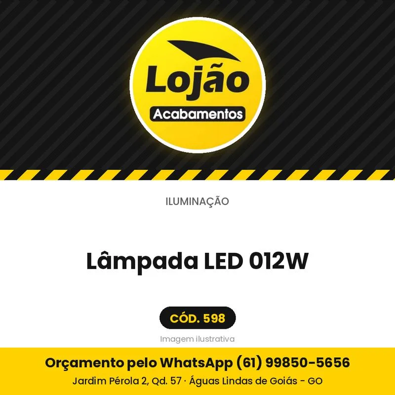 Lâmpada LED 012W