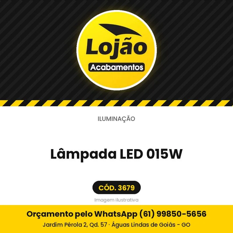 Lâmpada LED 015W
