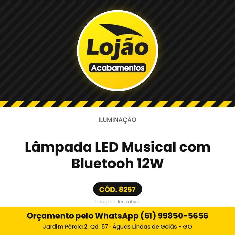 Lâmpada LED Musical com Bluetooh 12W