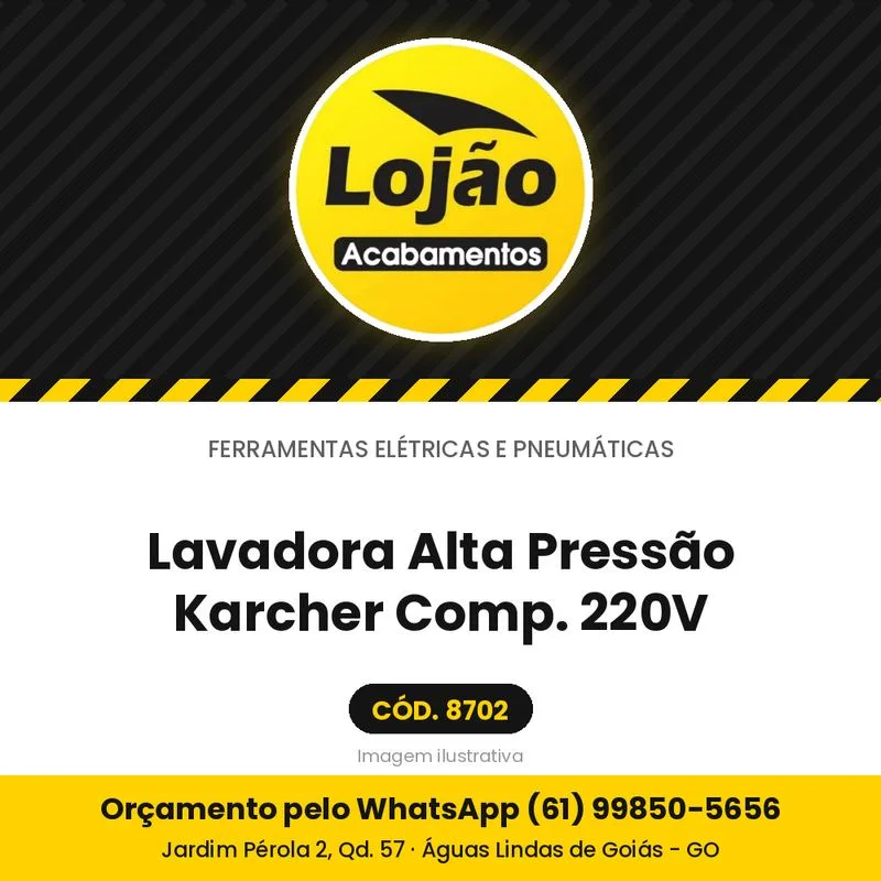 Lavadora Alta Pressão Karcher Comp. 220V
