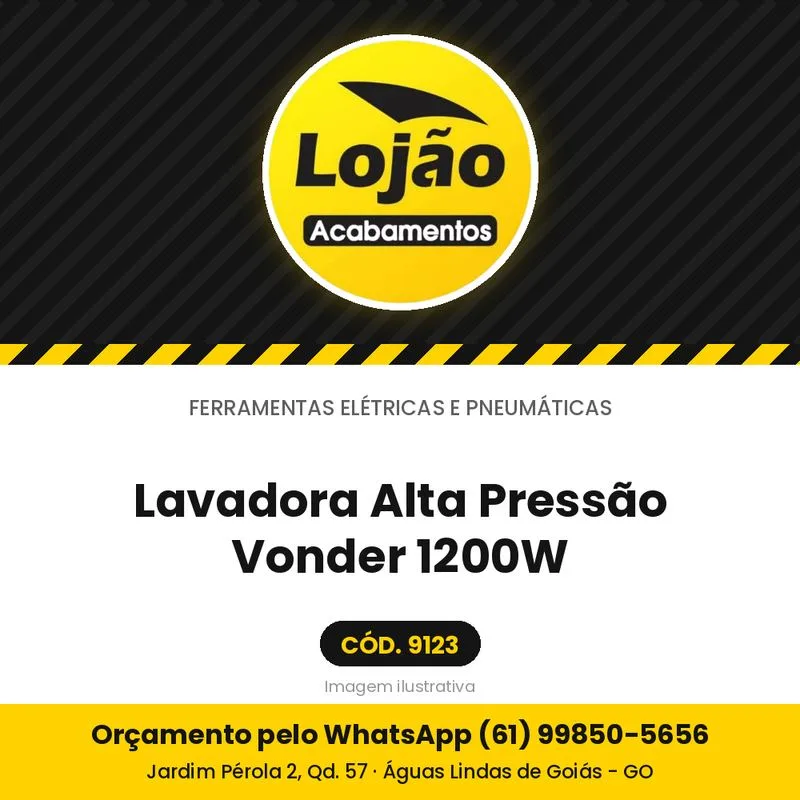 Lavadora Alta Pressão Vonder 1200W