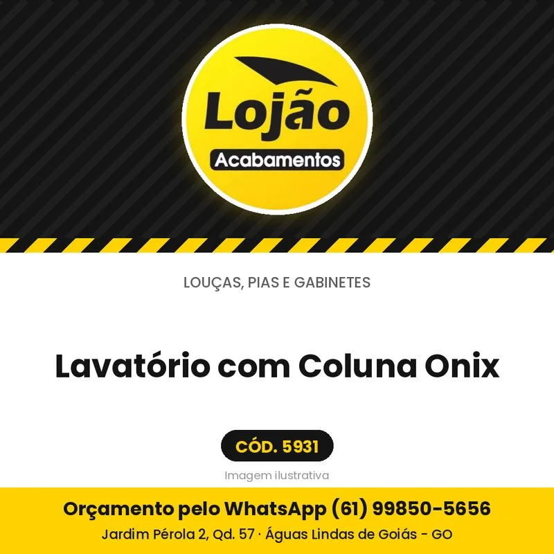 Lavatório com Coluna Onix