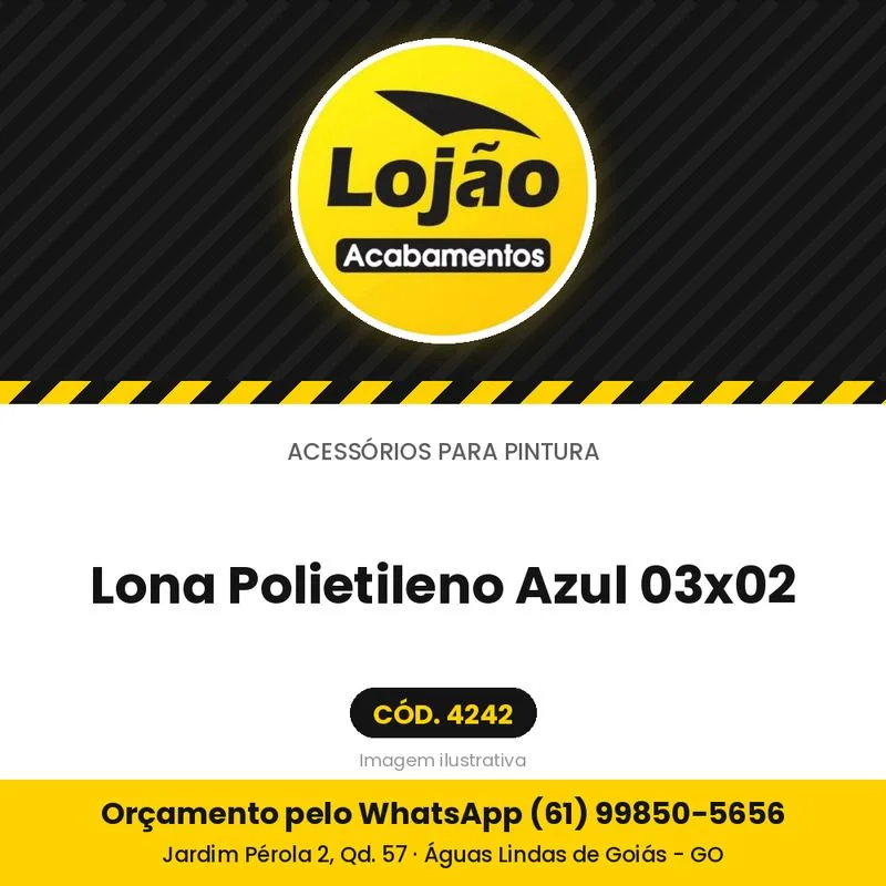 Lona Polietileno Azul 03x02