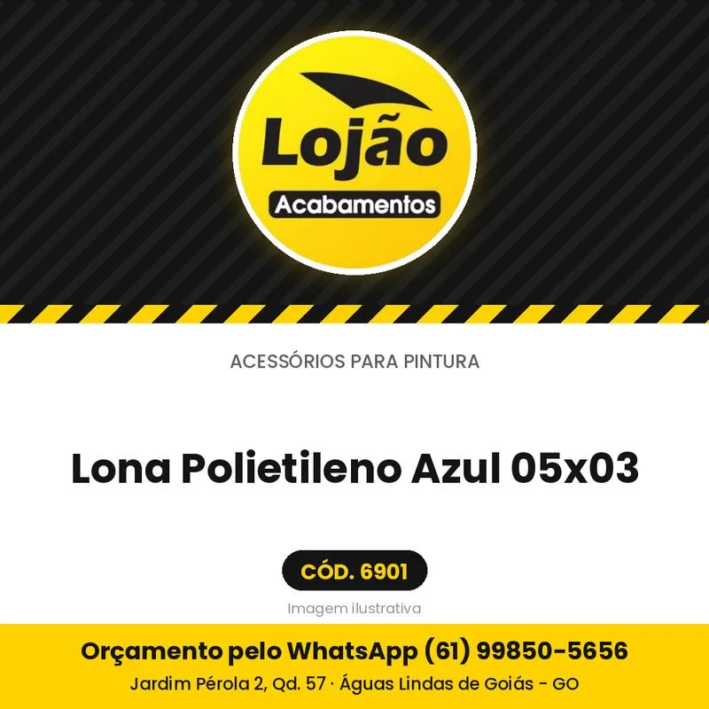 Lona Polietileno Azul 05x03