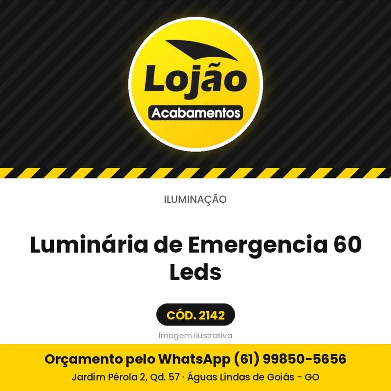 Luminária de Emergencia 60 Leds