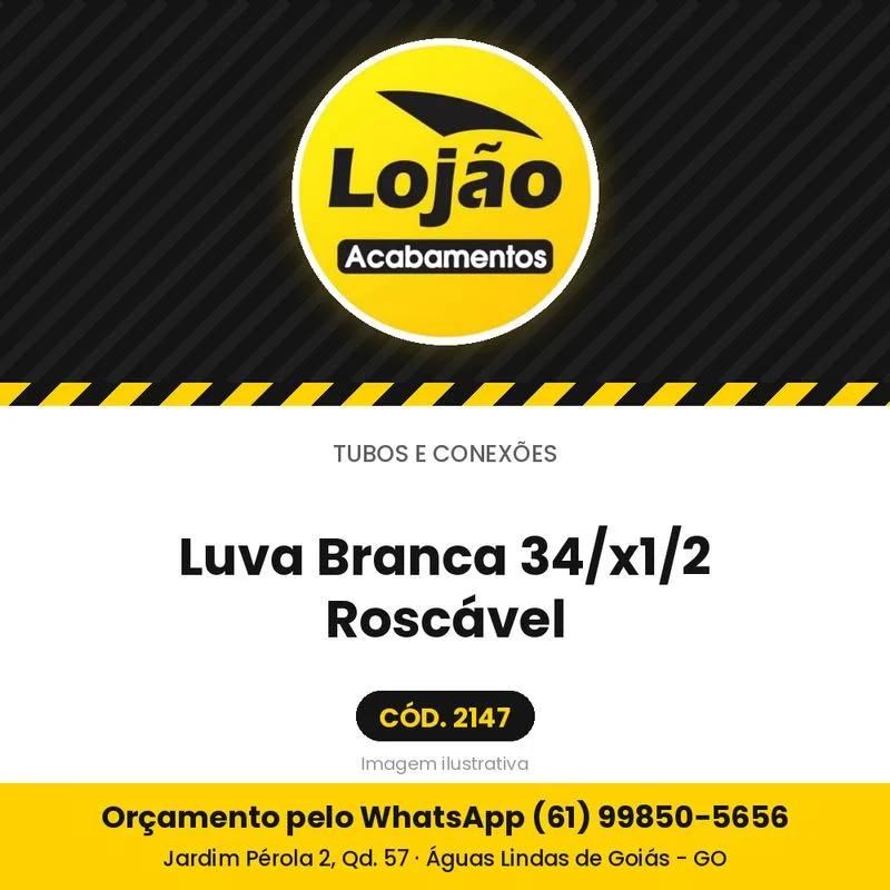 Luva Branca 34/x1/2 Roscável
