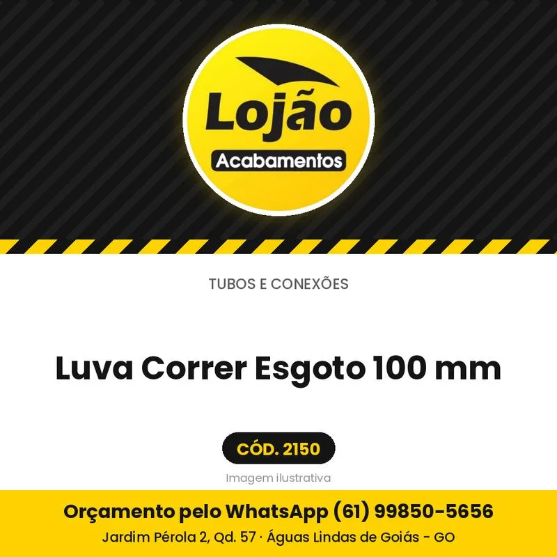 Luva Correr Esgoto 100 mm
