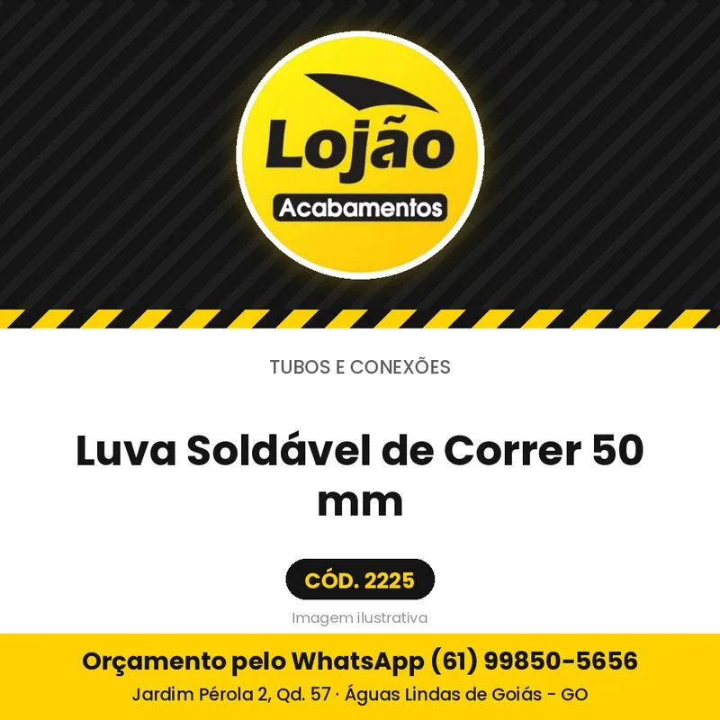 Luva Soldável de Correr 50 mm