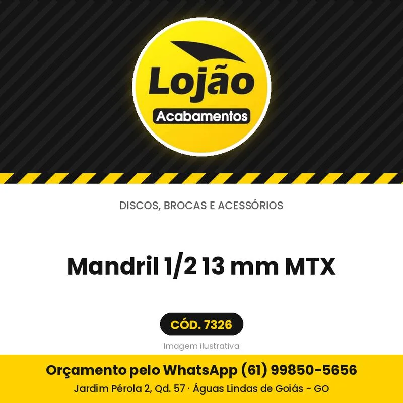 Mandril 1/2 13 mm MTX