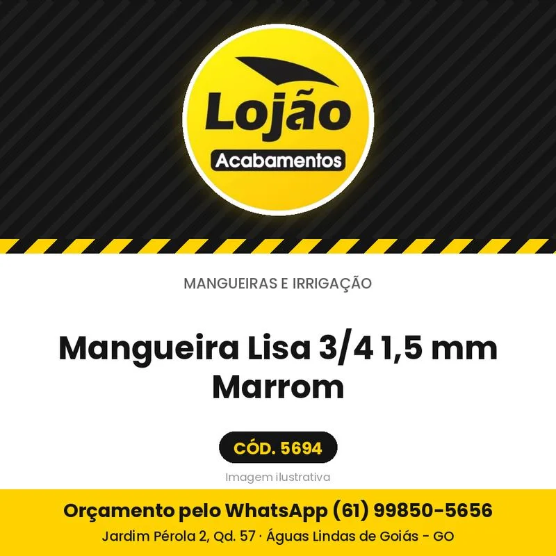 Mangueira Lisa 3/4 1,5 mm Marrom