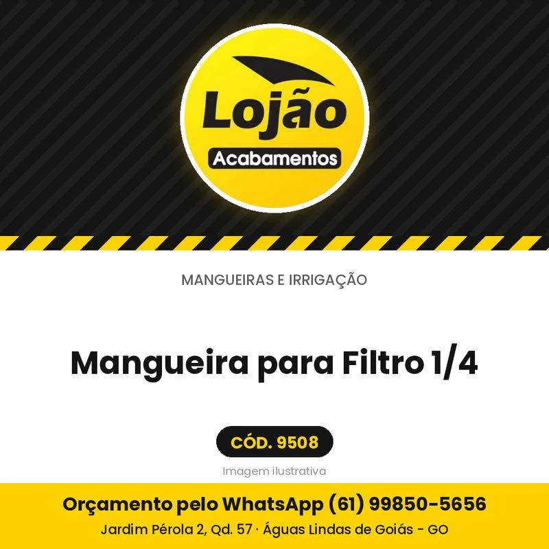 Mangueira para Filtro 1/4