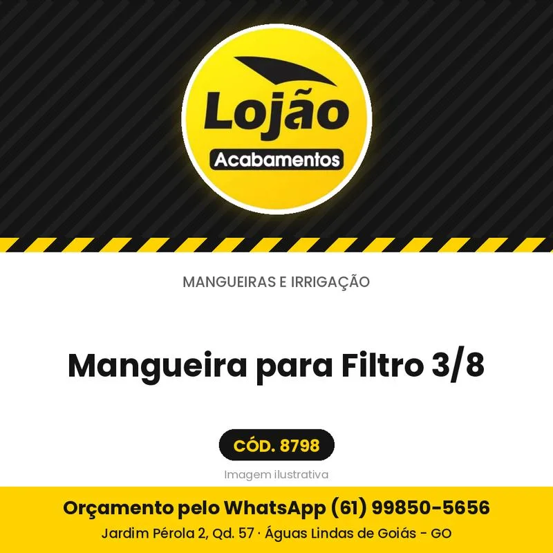Mangueira para Filtro 3/8