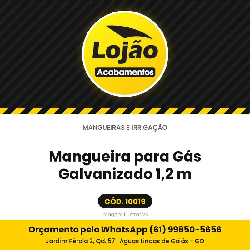 Mangueira para Gás Galvanizado 1,2 m