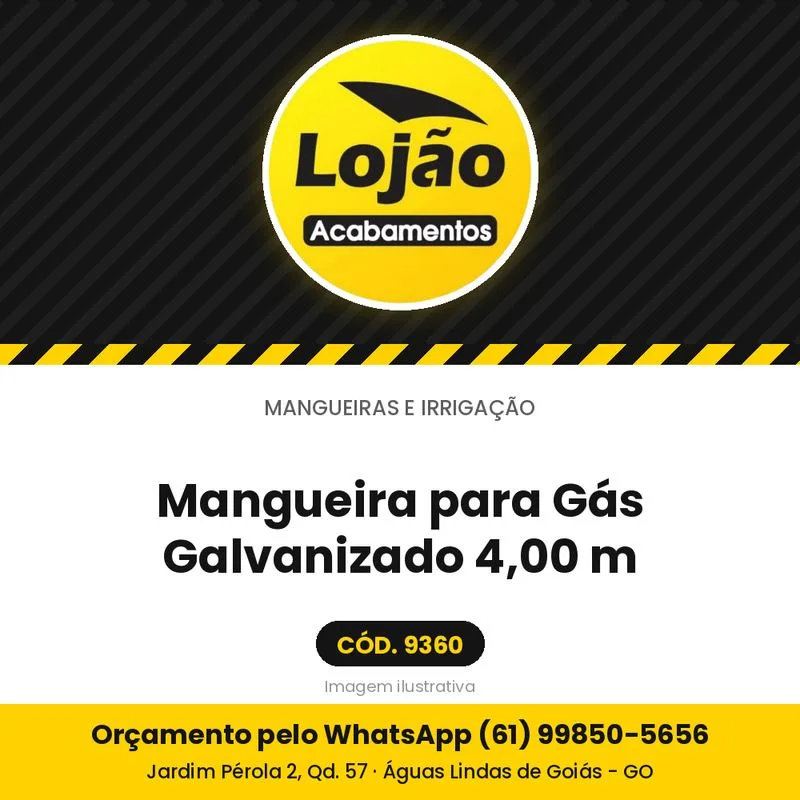 Mangueira para Gás Galvanizado 4,00 m