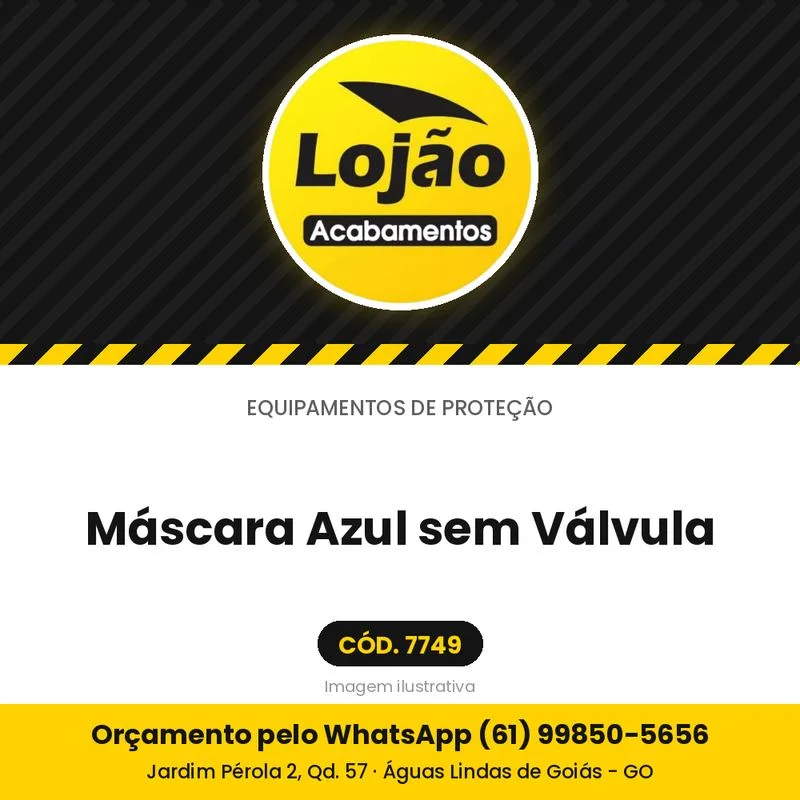 Máscara Azul sem Válvula
