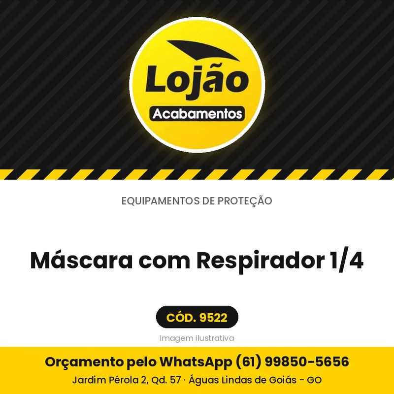 Máscara com Respirador 1/4