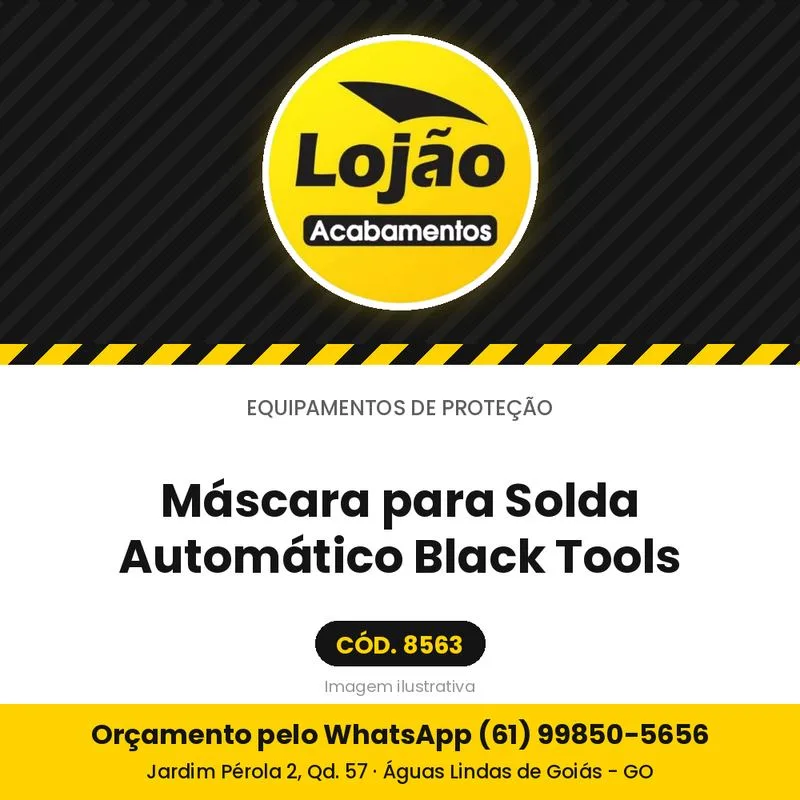 Máscara para Solda Automático Black Tools