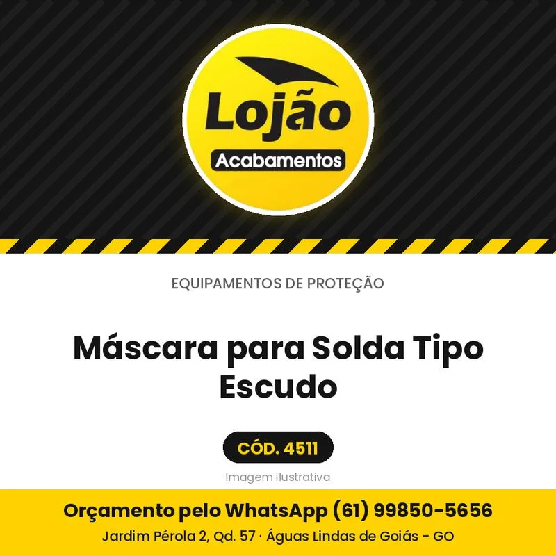 Máscara para Solda Tipo Escudo
