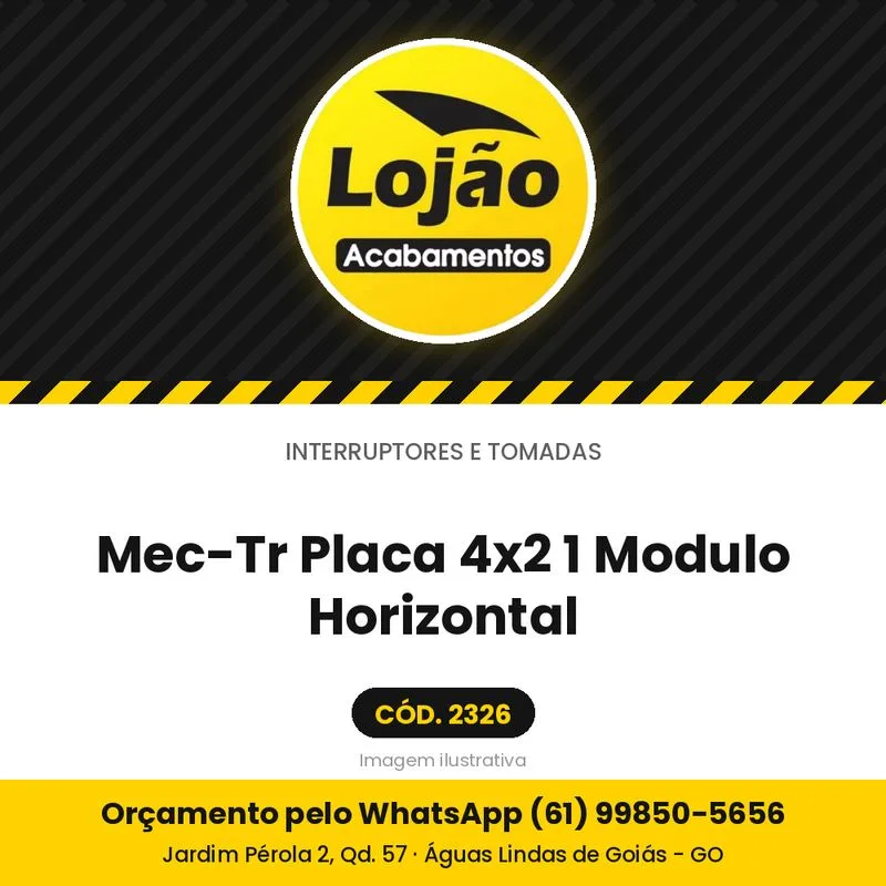 Mec-Tr Placa 4x2 1 Modulo Horizontal