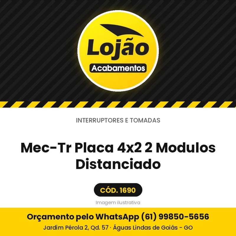 Mec-Tr Placa 4x2 2 Modulos Distanciado