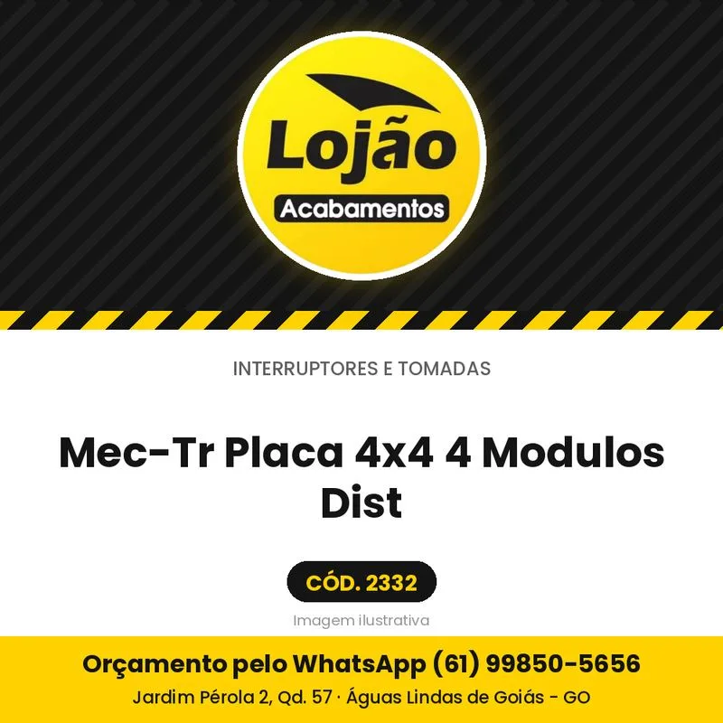 Mec-Tr Placa 4x4 4 Modulos Dist