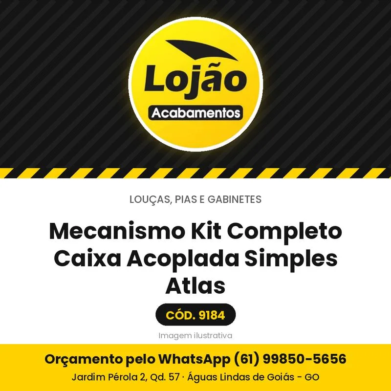 Mecanismo Kit Completo Caixa Acoplada Simples Atlas