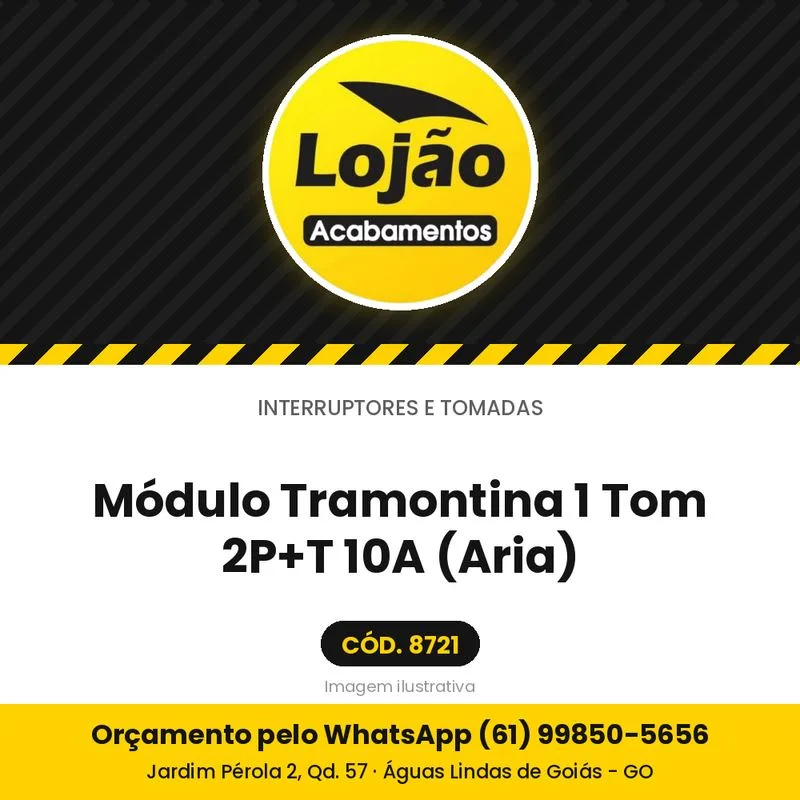 Módulo Tramontina 1 Tom 2P+T 10A (Aria)