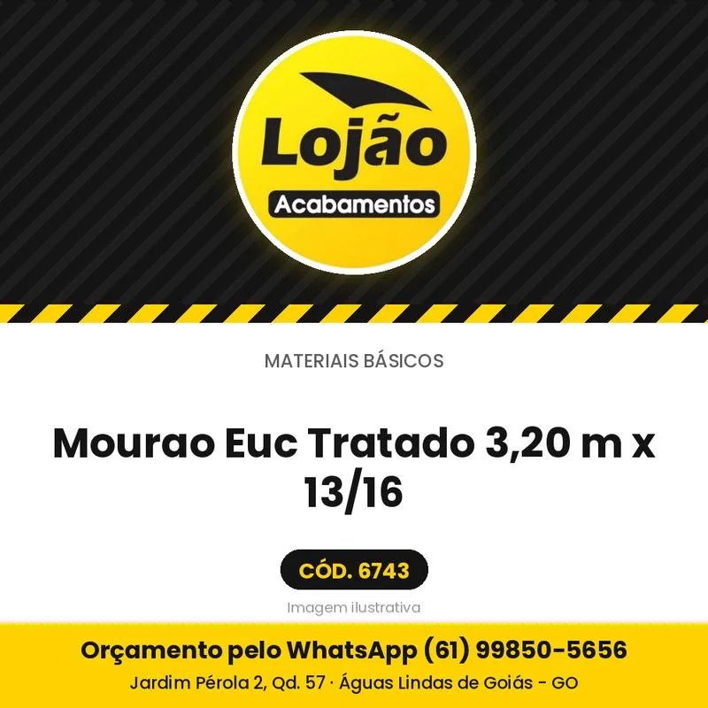 Mourao Euc Tratado 3,20 m x 13/16