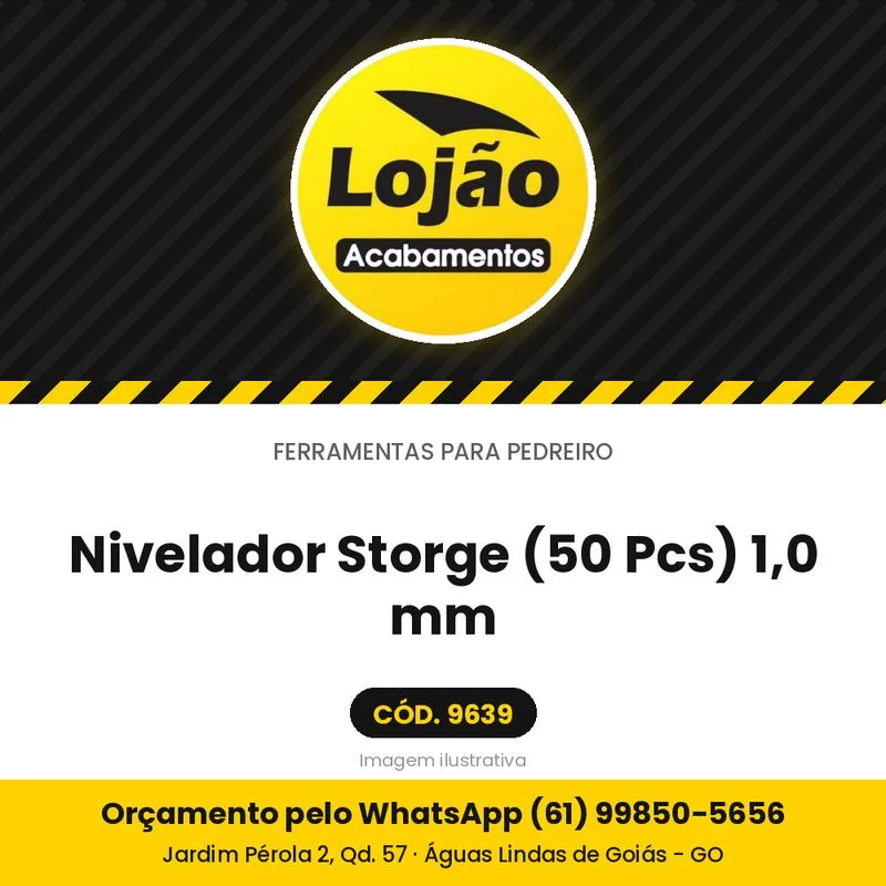 Nivelador Storge (50 Pcs) 1,0 mm
