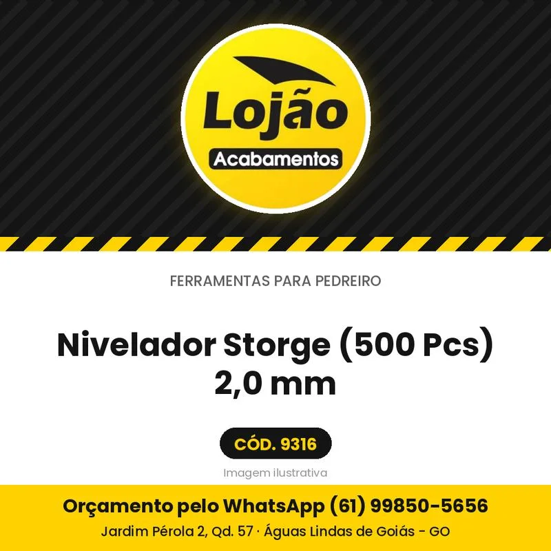 Nivelador Storge (500 Pcs) 2,0 mm