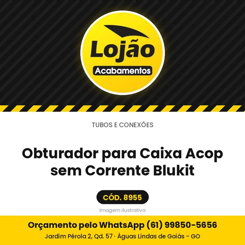 Obturador para Caixa Acop sem Corrente Blukit
